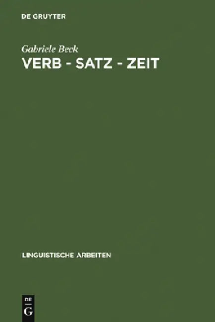 Verb - Satz - Zeit (English, Gabriele Beck)