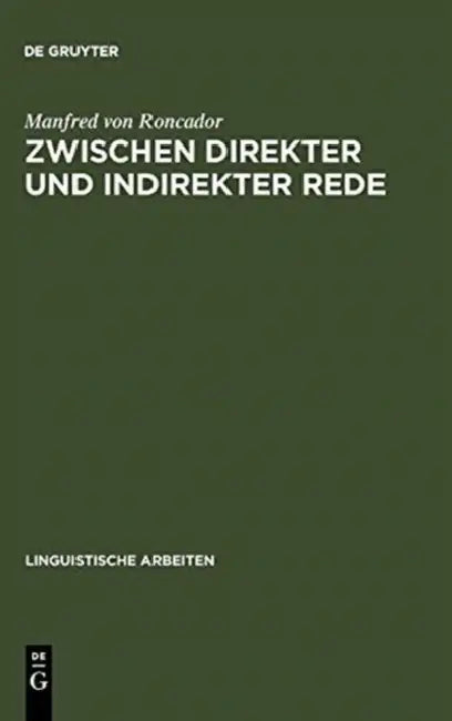 Zwischen direkter und indirekter Rede (English, Manfred Von Roncador)