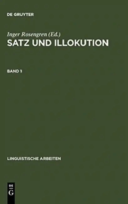 Satz und Illokution (English, Inger Rosengren)