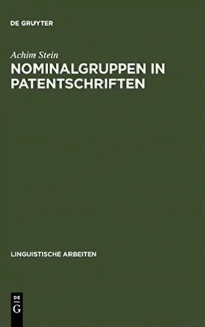 Nominalgruppen in Patentschriften (English, Achim Stein)