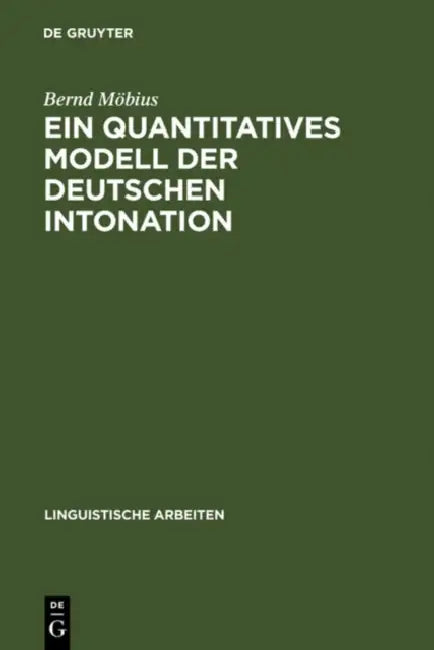 Ein quantitatives Modell der deutschen Intonation (English, Bernd Möbius)