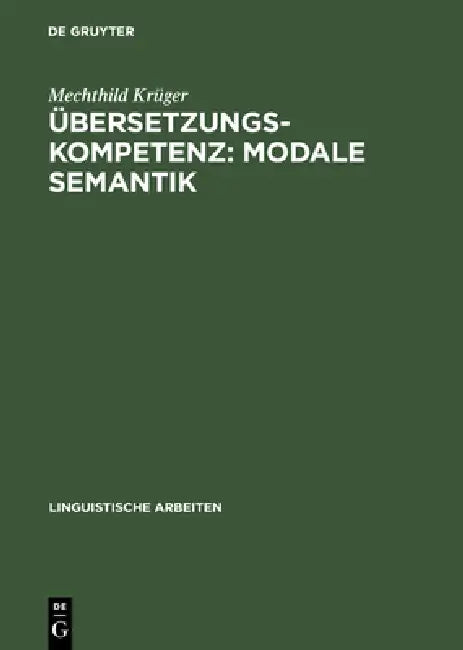 Übersetzungskompetenz (English, Mechthild Krüger)