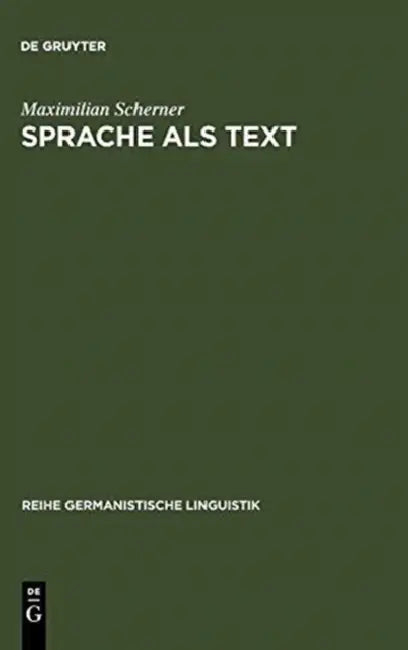 Sprache als Text (English, Maximilian Scherner)