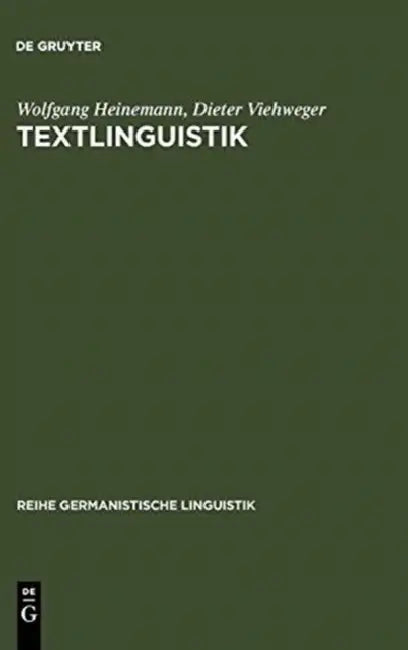 Textlinguistik (English, Wolfgang Heinemann | Dieter Viehweger)