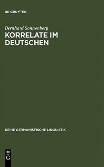 Korrelate im Deutschen (English, Bernhard Sonnenberg)