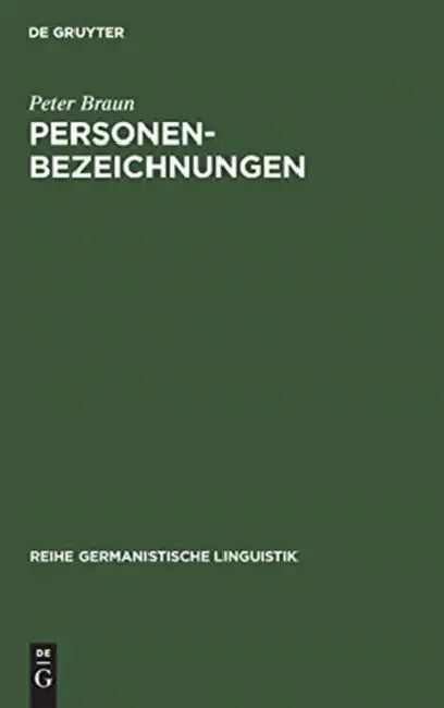 Personenbezeichnungen (English, Peter Braun)