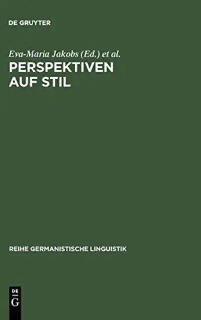 Perspektiven auf Stil (English, Eva-Maria Jakobs | Annely Rothkegel)