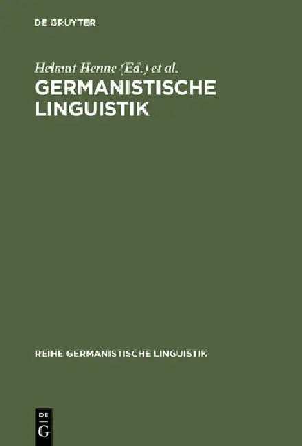 Germanistische Linguistik (English, Helmut Henne | Horst Sitta | Herbert Ernst Wiegand)