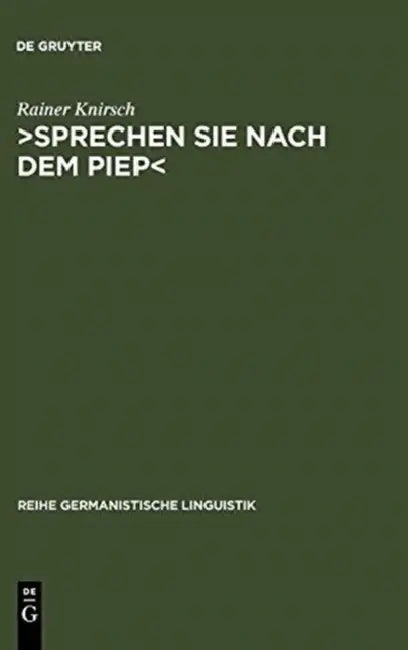 >Sprechen Sie nach dem Piep (English, Rainer Knirsch)