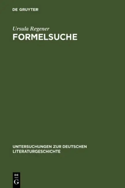 Formelsuche (English, Ursula Regener)
