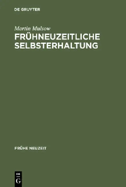 Frühneuzeitliche Selbsterhaltung (English, Martin Mulsow)