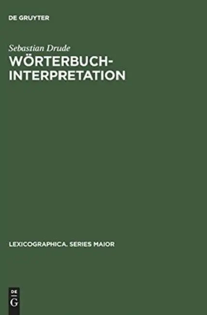 Wörterbuchinterpretation (English, Sebastian Drude)