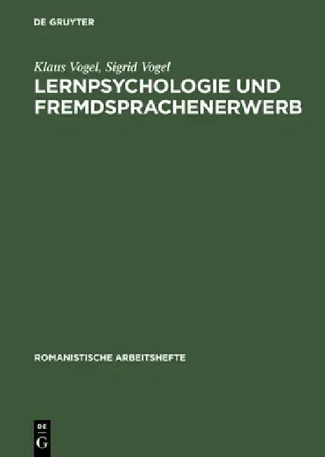 Lernpsychologie und Fremdsprachenerwerb (English, Klaus Vogel | Sigrid Vogel)