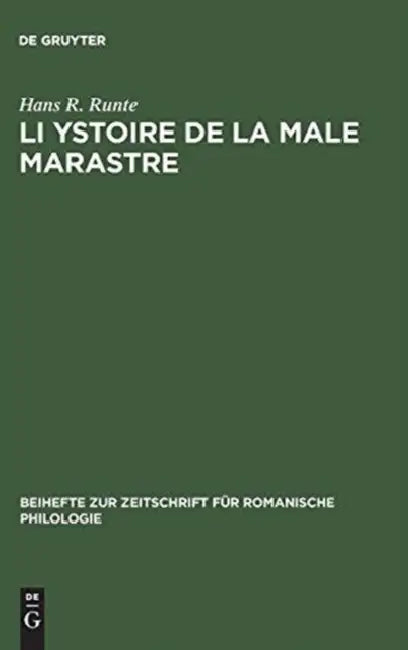 Li Ystoire de la male marastre (English, Hans R. Runte)