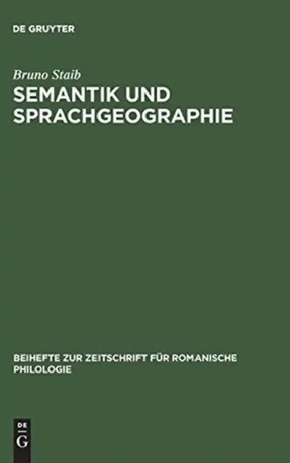 Semantik und Sprachgeographie (English, Bruno Staib)