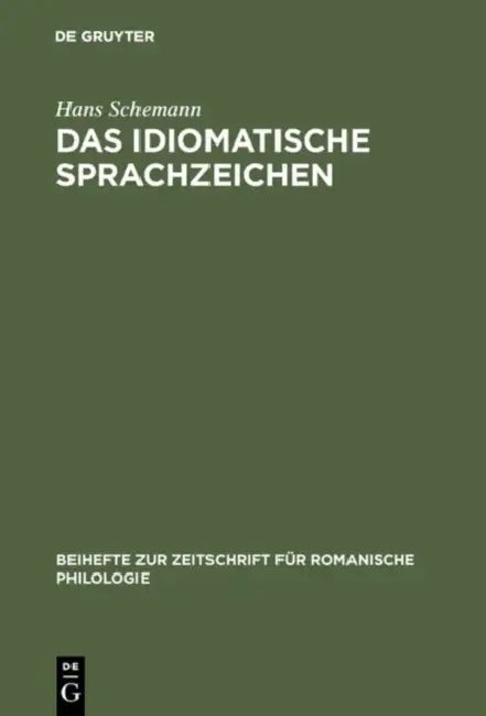 Das idiomatische Sprachzeichen (English, Hans Schemann)