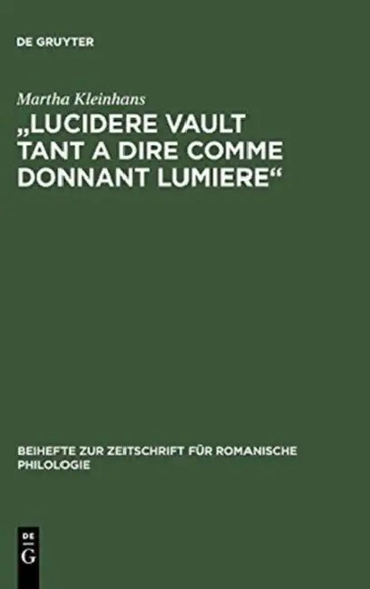 "Lucidere Vault Tant a Dire Comme Donnant Lumiere" (English, Martha Kleinhans)
