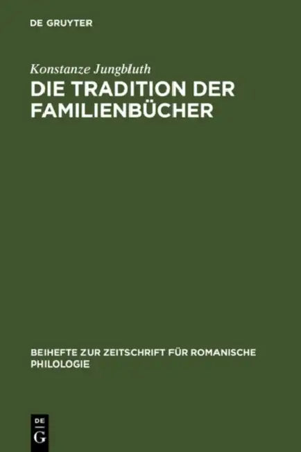 Die Tradition der Familienbücher (English, Konstanze Jungbluth)
