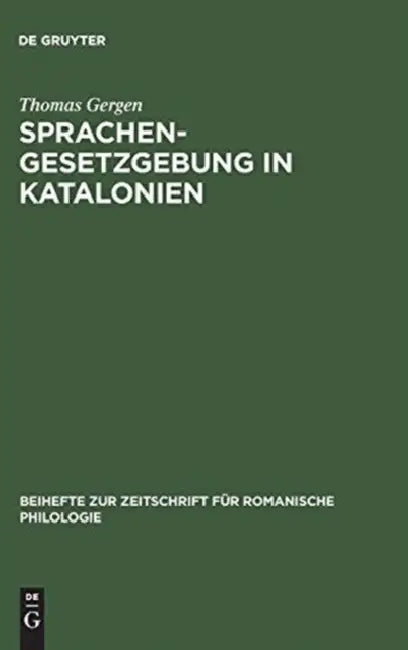 Sprachengesetzgebung in Katalonien (English, Thomas Gergen)