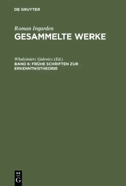 Fruhe Schriften Zur Erkenntnistheorie (English, Wlodzimierz Galewicz)