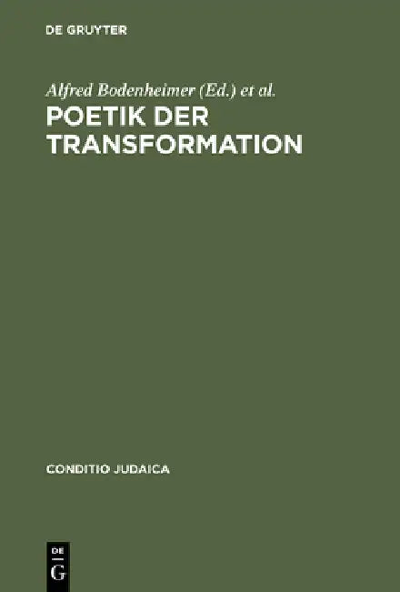 Poetik der Transformation (English, Alfred Bodenheimer | Shimon Sandbank)