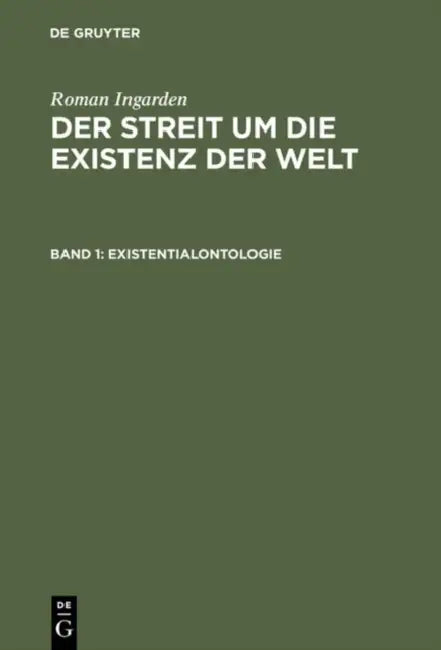 Existentialontologie (English, Roman Ingarden)