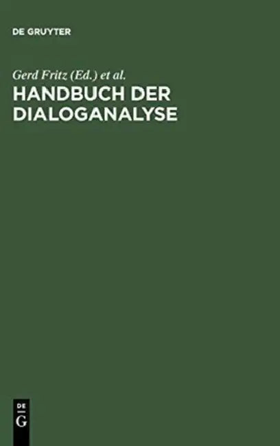 Handbuch Der Dialoganalyse (English, Gerd Fritz | Franz Hundsnurscher)