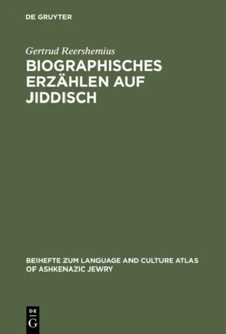 Biographisches Erzählen auf Jiddisch (English, Gertrud Reershemius)