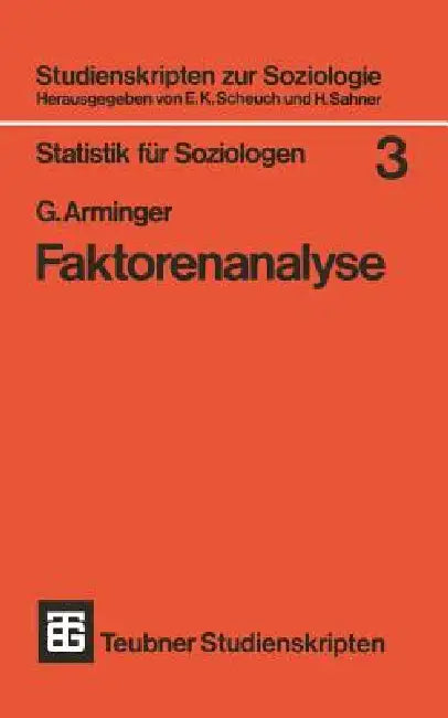 Faktorenanalyse (English, G. Arminger)