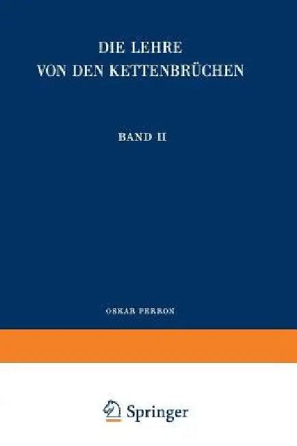 Die Lehre Von Den Kettenbrüchen (English, Oskar Perron)