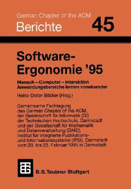 Software-Ergonomie '95 (English, Jens Böcker)
