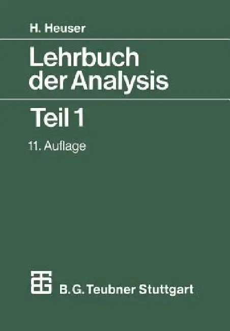 Lehrbuch Der Analysis (English, Harro Heuser)