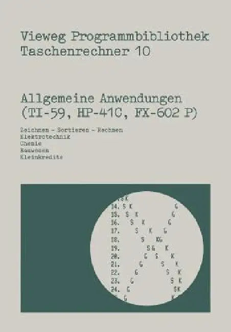 Allgemeine Anwendungen (Ti-59, Hp-41 C, Fx-602 P) (English, Norbert Hoffmann)