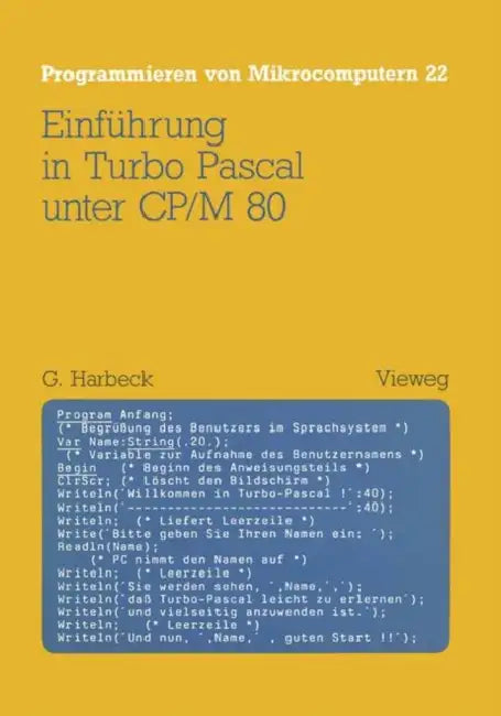 Einführung in Turbo Pascal Unter Cp/M 80 (English, Gerd Harbeck)