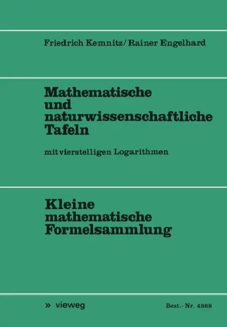 Mathematische Und Naturwissenschaftliche Tafeln (English, Friedrich Kemnitz | Rainer Engelhard)