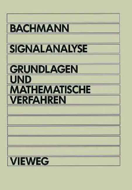 Signalanalyse (English, Wolfgang Bachmann)