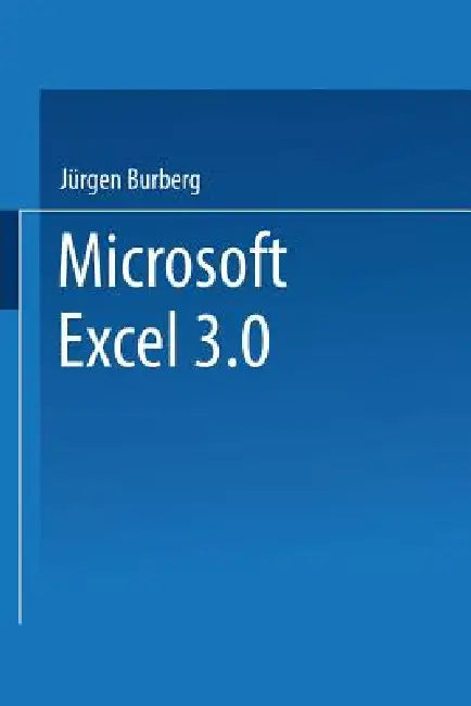 Microsoft(r) Excel 3. 0 (English, Jürgen Burberg)