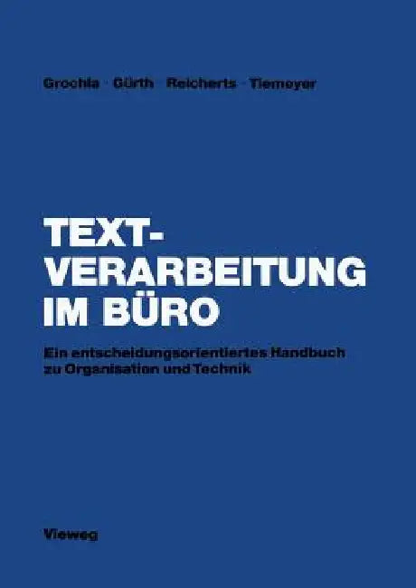 Textverarbeitung Im Büro (English, Erwin Grochla)