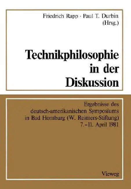 Technikphilosophie in Der Diskussion (English, Friedrich Rapp | Paul T. Durbin)