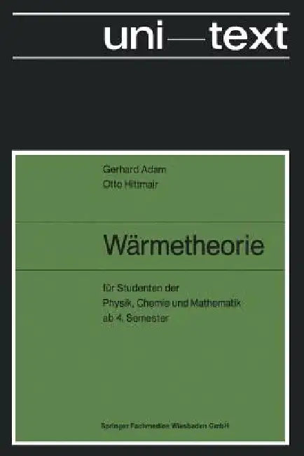 Wärmetheorie (English, Gerhard Adam | Otto Hittmair)