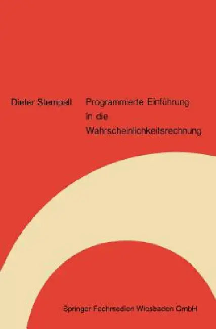Programmierte Einführung in Die Wahrscheinlichkeitsrechnung (English, Dieter Stempell)