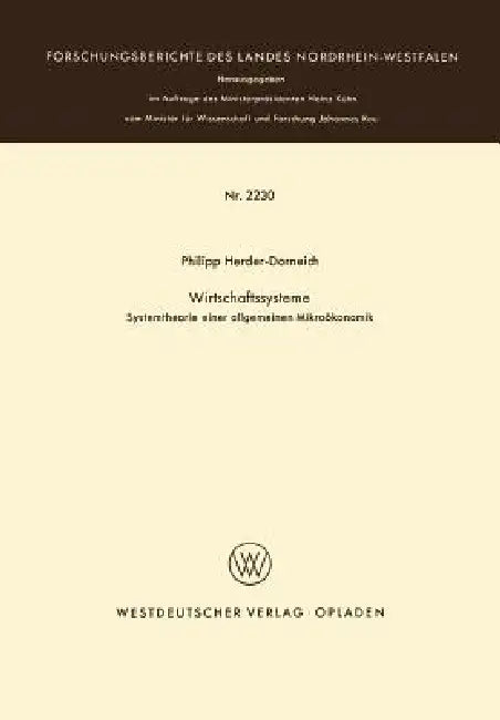 Wirtschaftssysteme (English, Philipp Herder-Dorneich)