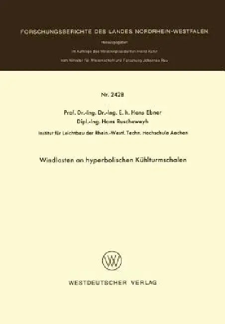 Windlasten an Hyperbolischen Kühlturmschalen (English, Hans Ebner)