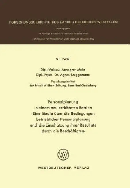 Personalplanung in Einem Neu Errichteten Betrieb (English, Annegret Mohr)