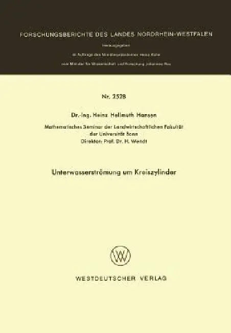 Unterwasserströmung Um Kreiszylinder (English, Heinz Hellmuth Hansen)