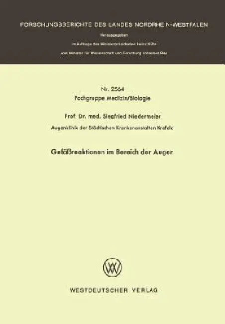 Gefäßreaktionen Im Bereich Der Augen (English, Siegfried Niedermeier)