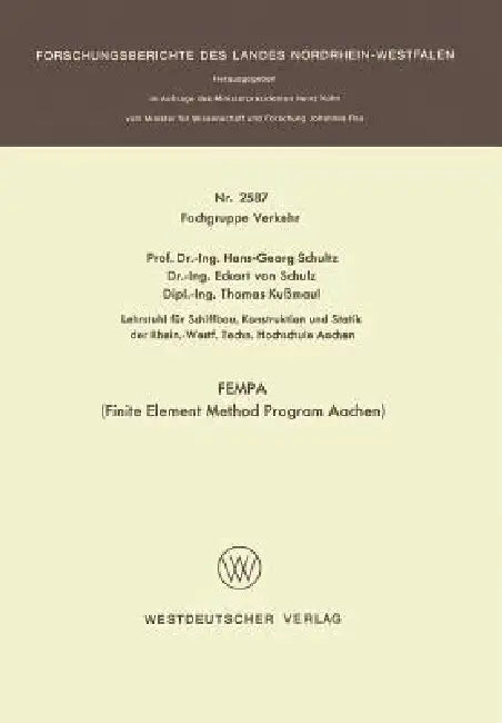 Fempa (Finite Element Method Program Aachen) (English, Hans-Georg Schultz)