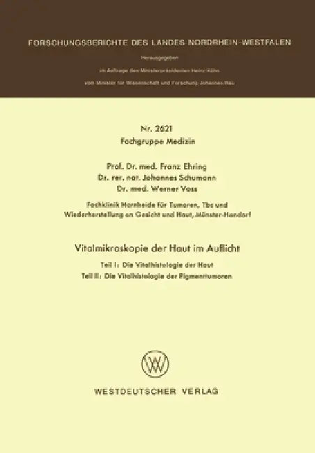 Vitalmikroskopie der Haut im Auflicht (English, Franz Ehring)