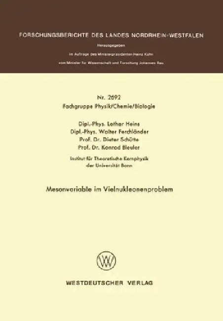 Mesonvariable im Vielnukleonenproblem (English, Lothar Heins)