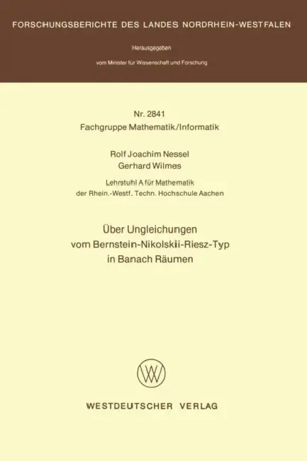 Über Ungleichungen Vom Bernstein-Nikolskii-Riesz-Typ in Banach Räumen (English, Rolf Joachim Nessel)